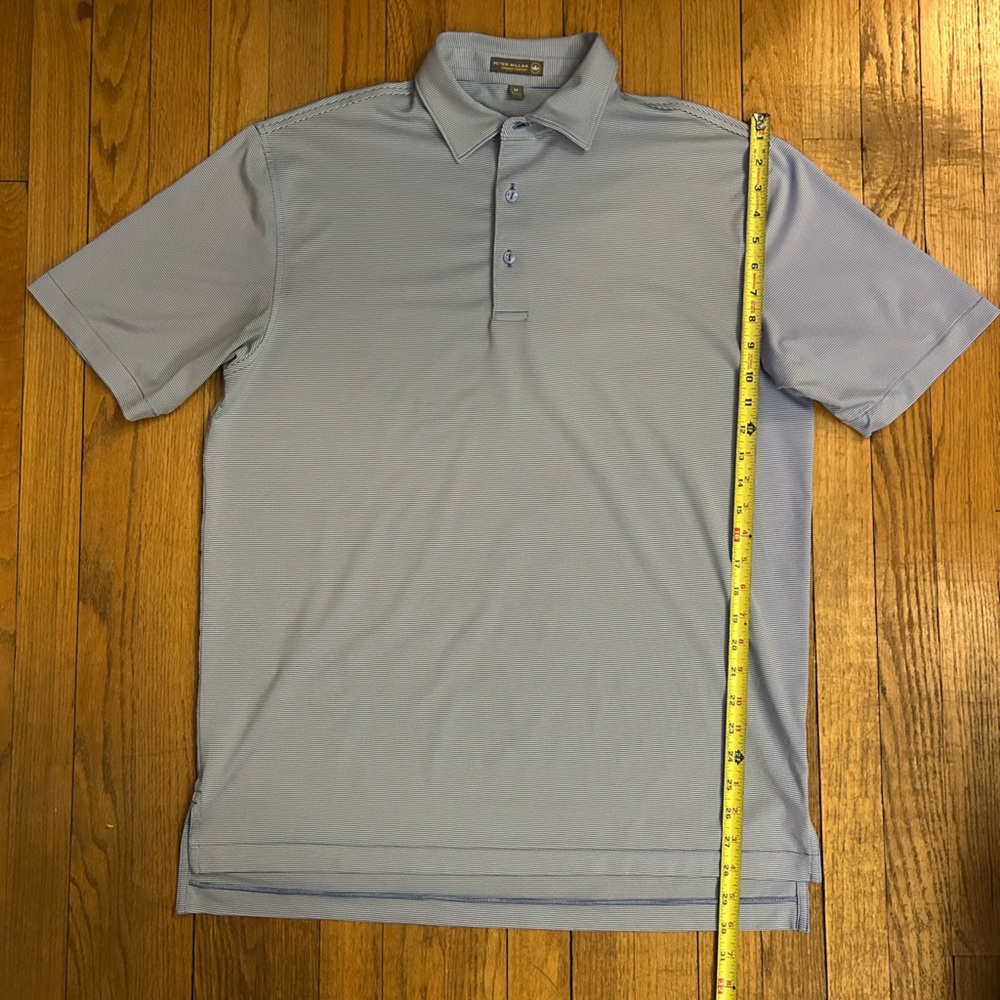 Peter Millar Summer Comfort Collection Light Blue Polo Shirt (M)